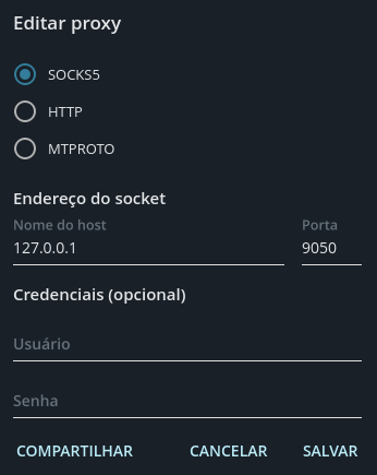 proxy configurado imagem